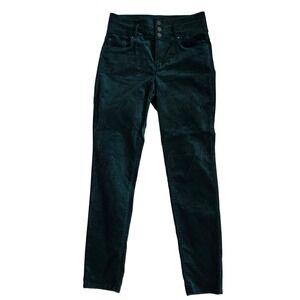Ann Taylor Velvet High Rise Skinny Jeans Emerald Green Womens 6 Holiday Wicked